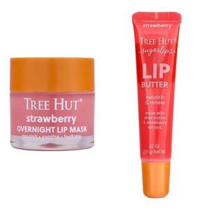 imageTree Hut Strawberry Lip Care Bundle Sugarlips Lip Butter ampamp Overnight Lip Mask Hydrate ampamp Nourish Dry Chapped Lips NonSticky ParabenFree ampamp SulfateFree