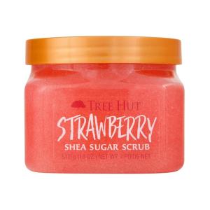 imageTree Hut Cherry Rave Shea Sugar Scrub  Exfoliating Body Scrub Removes Dead Dry Skin for a Soft ampamp Hydrated Feel  Limited Edition Fall  Nourishing Essential Body Care  18 fl ozStrawberry