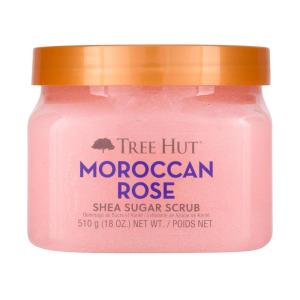 imageTree Hut Lotus Water Shea Sugar Scrub  Exfoliating Body Scrub Removes Dead Dry Skin for a Soft ampamp Hydrated Feel  Nourishing Essential Body Care  18 fl ozMoroccan Rose
