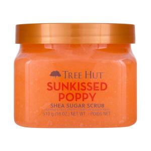 imageTree Hut Lotus Water Shea Sugar Scrub  Exfoliating Body Scrub Removes Dead Dry Skin for a Soft ampamp Hydrated Feel  Nourishing Essential Body Care  18 fl ozSunkissed Poppy