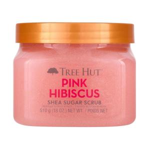 imageTree Hut Lotus Water Shea Sugar Scrub  Exfoliating Body Scrub Removes Dead Dry Skin for a Soft ampamp Hydrated Feel  Nourishing Essential Body Care  18 fl ozPink Hibiscus
