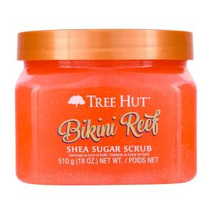 imageTree Hut Lotus Water Shea Sugar Scrub  Exfoliating Body Scrub Removes Dead Dry Skin for a Soft ampamp Hydrated Feel  Nourishing Essential Body Care  18 fl ozBikini Reef