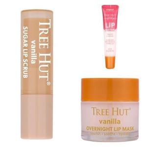imageTree Hut Lip Care Bundle Vanilla Lip Scrub Stick Sugarlips Lip Butter and Vanilla Overnight Lip Mask Exfoliate Nourish ampamp Hydrate for Soft Supple Lips NonSticky SulfateFree ampamp ParabenFree