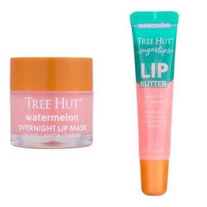 imageTree Hut Watermelon Lip Care Bundle Sugarlips Lip Butter ampamp Overnight Lip Mask Hydrate ampamp Nourish Dry Chapped Lips NonSticky ParabenFree ampamp SulfateFree