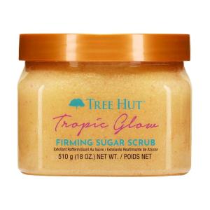 imageTree Hut Tropic Glow Shea Sugar Scrub Exfoliates and Smooths for Soft Radiant Glow Warm Scent with Almond Golden Amber and Sandalwood 18 oz