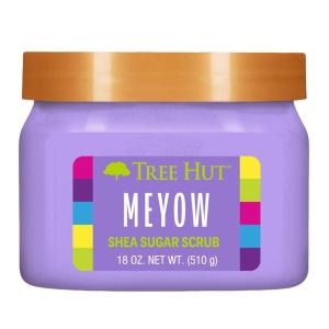 imageTree Hut Shea Sugar Scrub Meyow  Exfoliating Body Scrub Removes Dead Dry Skin for a Soft ampamp Hydrated Feel  Nourishing Essential Body Care  18 fl oz