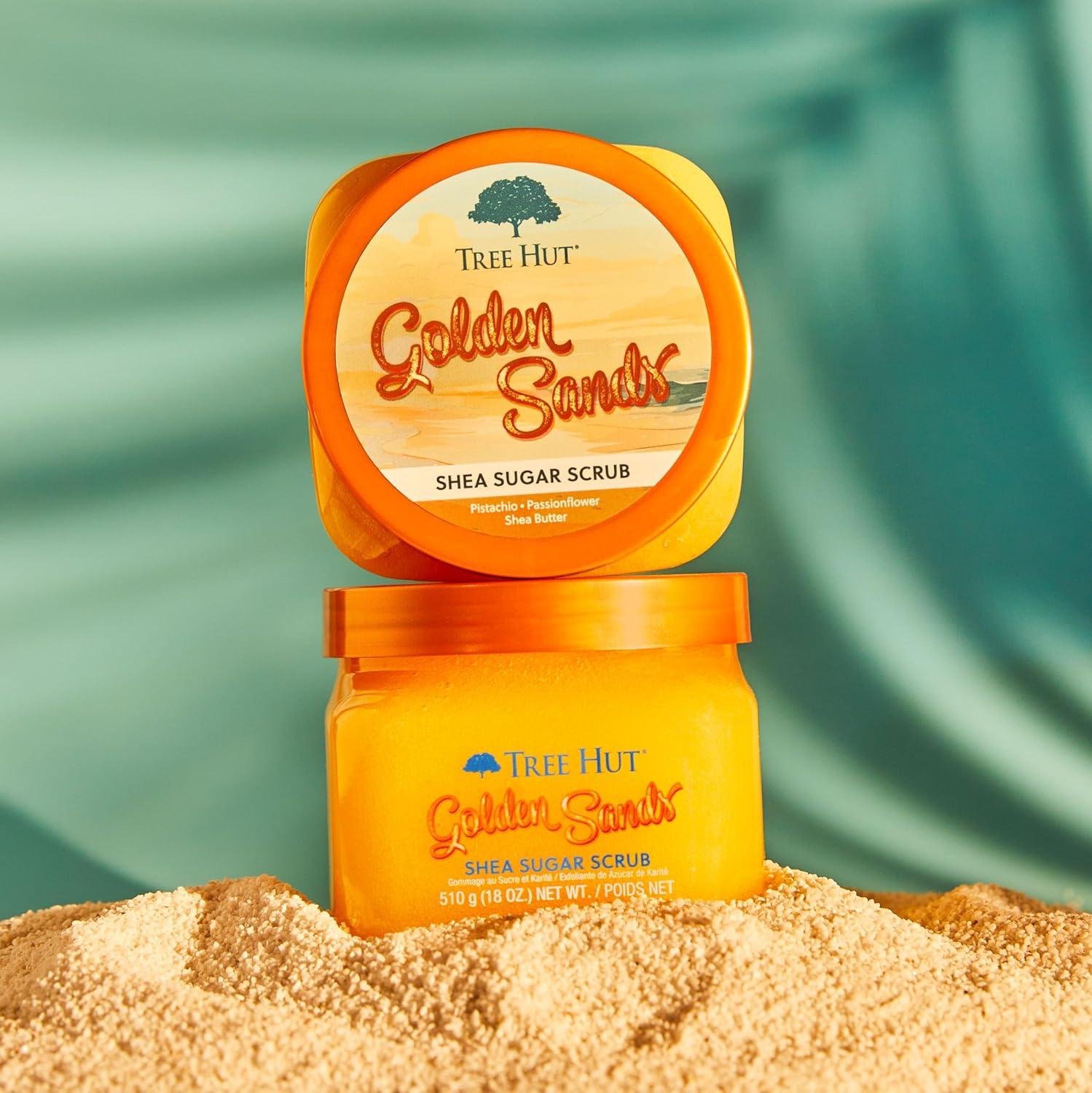 imageTree Hut Shea Sugar Scrub Golden Sands  Exfoliating Body Scrub Removes Dead Dry Skin for a Soft ampamp Hydrated Feel  Nourishing Essential Body Care  18 fl oz