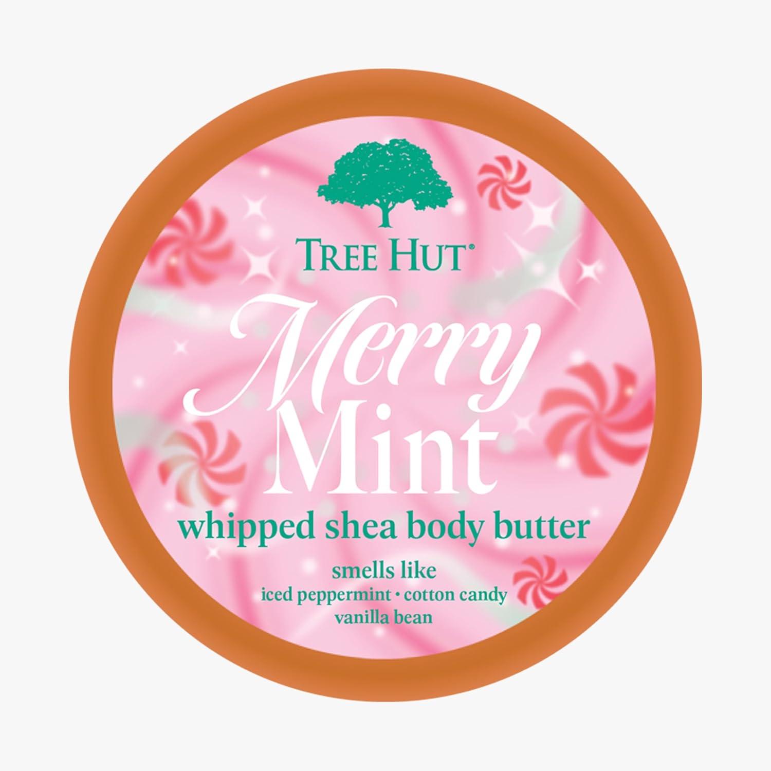 imageTree Hut Merry Mint Whipped Shea Body Butter  Longlasting Hydration Leaves Skin Feeling Soft ampamp Moisturized  Lightweight  Nourishing Essential Body Care  84 fl oz