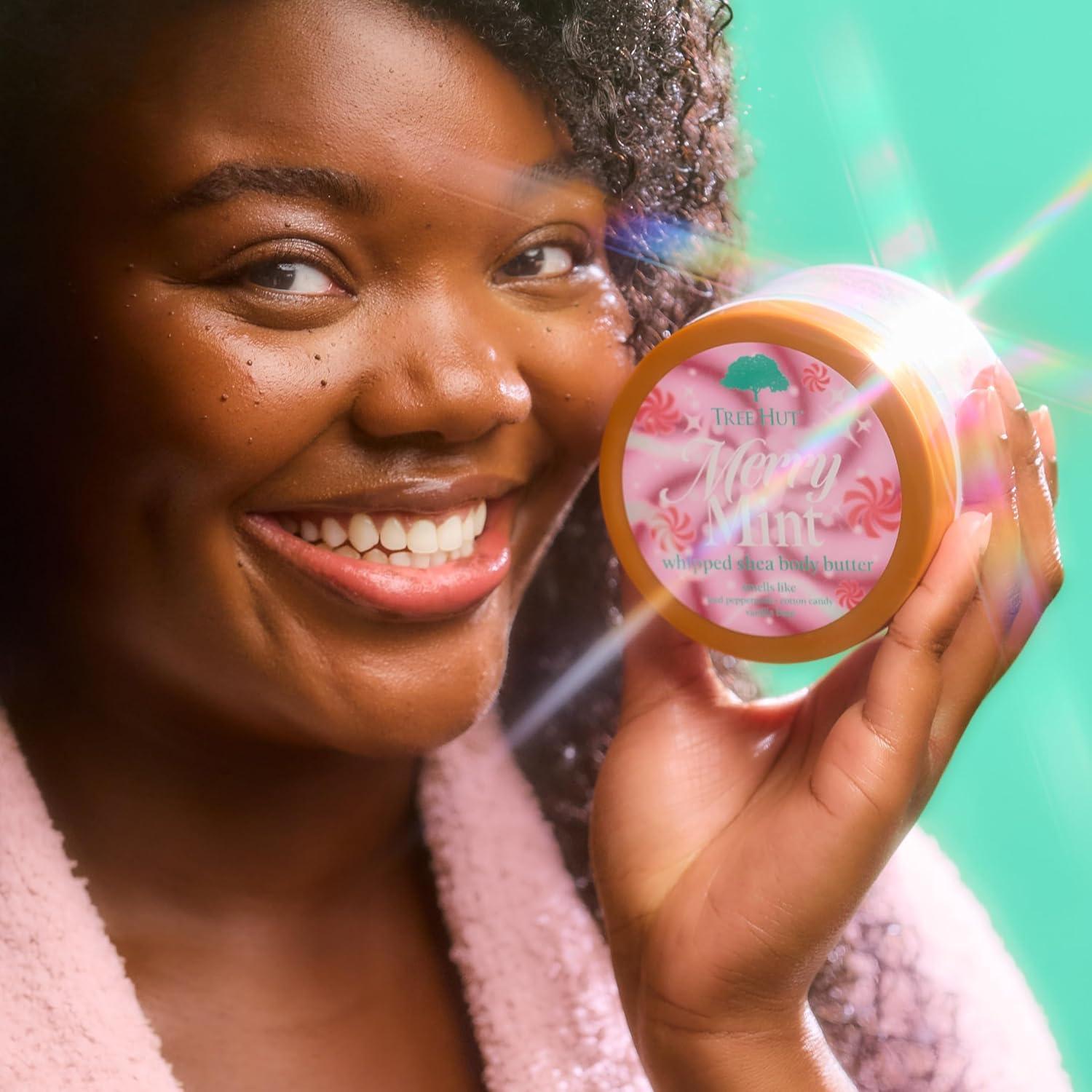 imageTree Hut Merry Mint Whipped Shea Body Butter  Longlasting Hydration Leaves Skin Feeling Soft ampamp Moisturized  Lightweight  Nourishing Essential Body Care  84 fl oz