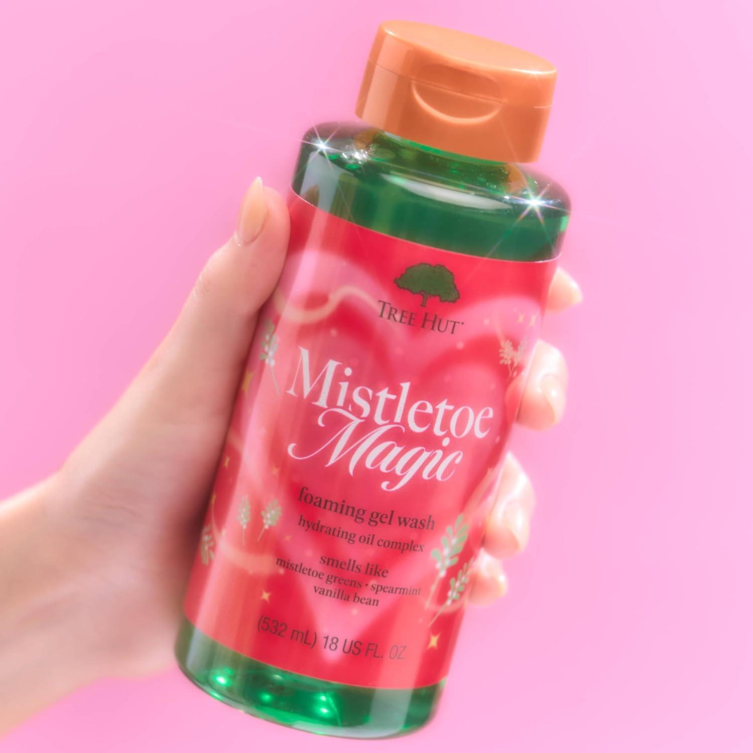 imageTree Hut Mistletoe Magic Foaming Gel Body Wash Cleanses Soothes and Renews in the Shower  Made with Shea Butter 18 fl oz
