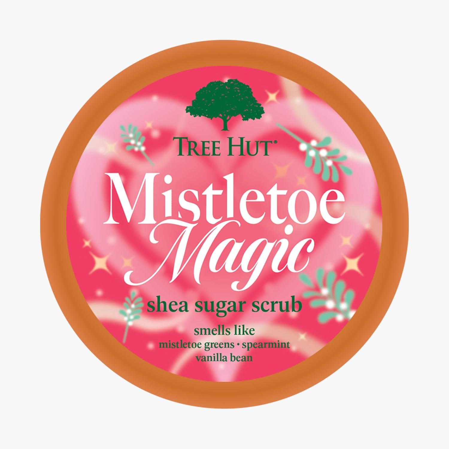 imageTree Hut Mistletoe Magic Shea Sugar Scrub Exfoliating Body Scrub Removes Dead Dry Skin for a Soft ampamp Hydrated Feel Nourishing Essential Body Care 18 fl oz