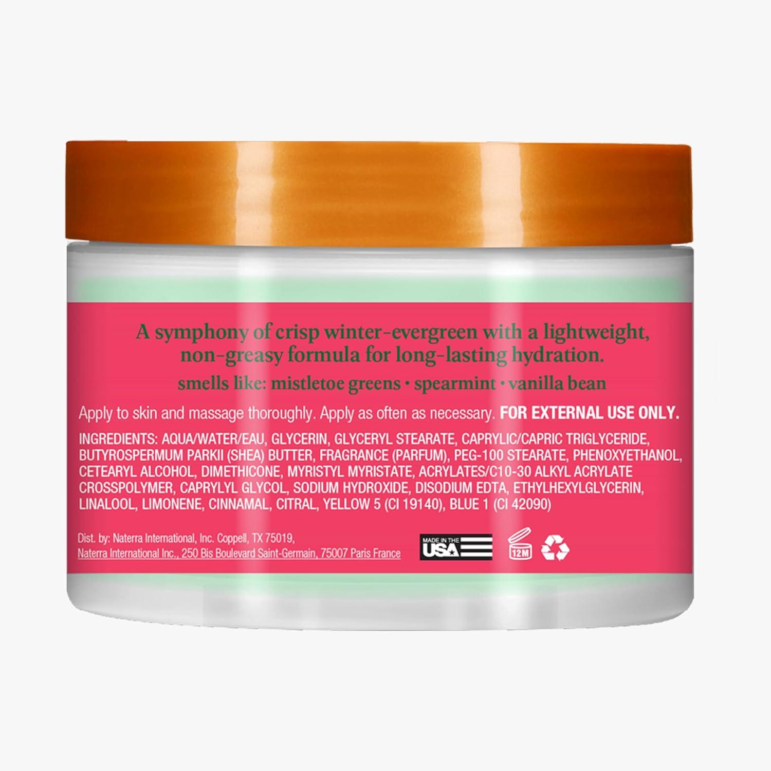 imageTree Hut Mistletoe Magic Whipped Shea Body Butter  Longlasting Hydration Leaves Skin Feeling Soft ampamp Moisturized  Lightweight  Nourishing Essential Body Care  84 fl oz