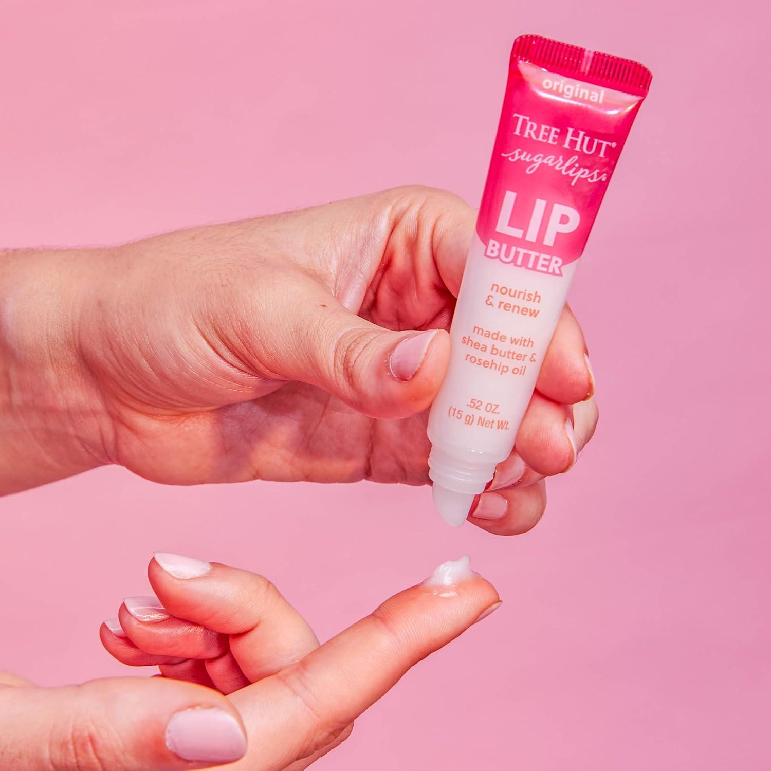 imageTree Hut Sugarlips Lip Butter Lock in Moisture ampamp Nourish Skin for Full Hydrated Lips Essential Lip Care 052 Fl ozOriginal