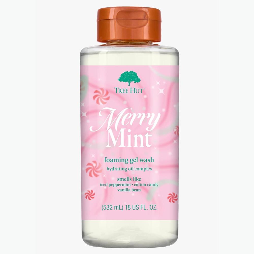 imageTree Hut Merry Mint Foaming Gel Body Wash  18 fl oz  Cleanses Soothes and Renews in the Shower  Made with Shea Butter 18 oz