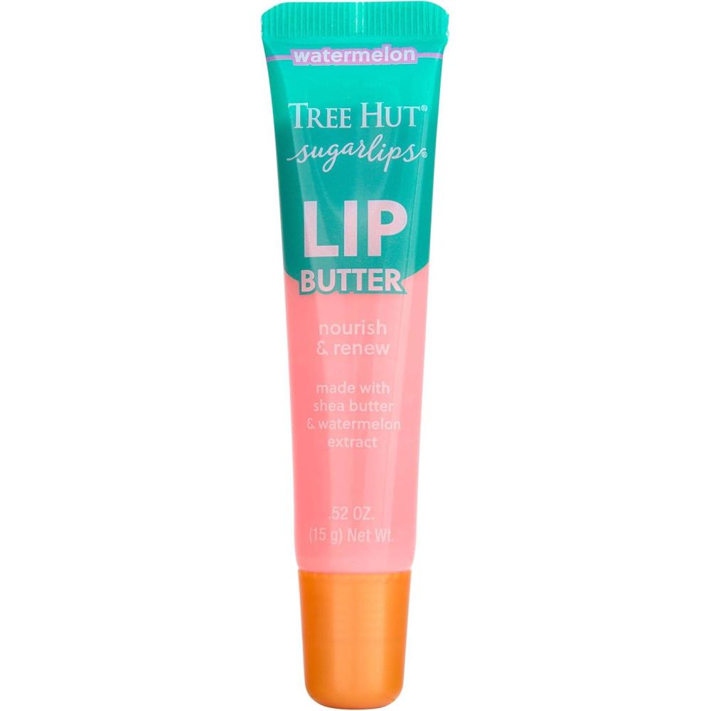 imageTree Hut Sugarlips Lip Butter Lock in Moisture ampamp Nourish Skin for Full Hydrated Lips Essential Lip Care 052 Fl ozWatermelon