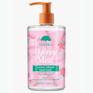 imageTree Hut Merry Mint Serum Infused Hand Wash Nourish ampamp Hydrate Hands with Strengthening Skin Care Long Lasting Scent Cleanse ampamp Lock in Moisture 11 fl oz