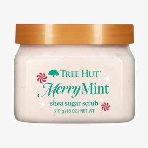 imageTree Hut Merry Mint Shea Sugar Scrub Exfoliating Body Scrub Removes Dead Dry Skin for a Soft ampamp Hydrated Feel Nourishing Essential Body Care 18 fl oz