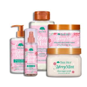 imageTree Hut Merry Mint Ultimate SelfCare Gift Set FullBody Exfoliating ampamp Hydrating Routine with Shea Butter ampamp Peppermint Oil Indulge in Smooth Moisturized Skin Perfect Holiday Gift for Her