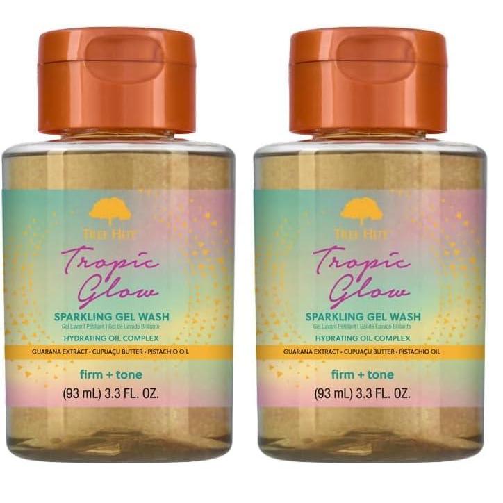 imageTree Hut Tropic Glow Foaming Gel Wash Hydrating Body Wash Travel Size 33oz33 Fl Oz Pack of 2