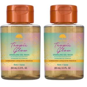 imageTree Hut Tropic Glow Foaming Gel Wash Hydrating Body Wash Travel Size 33oz33 Fl Oz Pack of 2