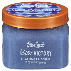 imageTree Hut Violet Victory Shea Sugar Scrub Exfoliating Hydrating ampamp Moisturizing Body Scrub with Shea Butter ampamp Natural Oils Smooth ampamp Soften Skin Polishing Exfoliant for Radiant Skin 18 ozViolet Victory