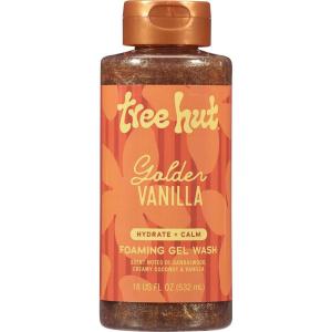 imageTree Hut Golden Vanilla Foaming Gel Wash Hydrating ampamp Moisturizing Body Wash with Shea Butter ampamp Natural Oils Gentle Cleansing for Soft ampamp Smooth Skin Body Cleanser for SelfCare 18 ozGolden Vanilla