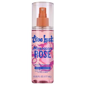 imageTree Hut Golden Vanilla Fragrance Mist Hydrating ampamp AlcoholFree Body Spray Warm Vanilla ampamp Sandalwood Scent Perfume Mist for Hair ampamp Body Everyday Fragrance Spray for Women 6 ozMoroccan Rose